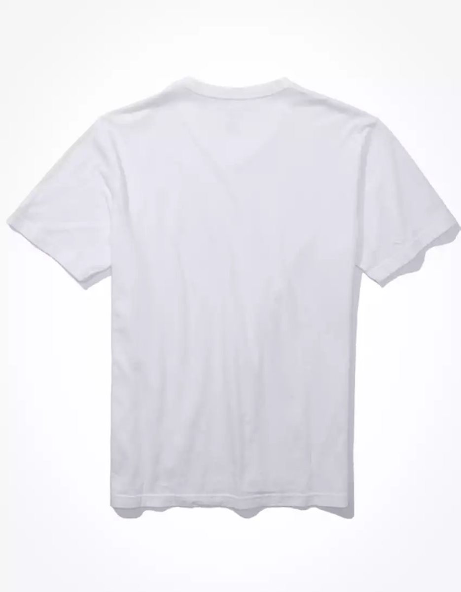 T Shirts American Eagle AE Super Soft Legend V-Neck Blanche Homme | AYA-28188534